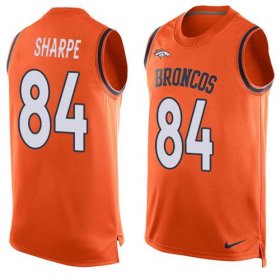 Wholesale Cheap Nike Broncos #84 Shannon Sharpe Orange Team Color Men\'s Stitched NFL Limited Tank Top Jersey