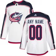 Wholesale Cheap Men's Adidas Blue Jackets Personalized Authentic White Road NHL Jersey