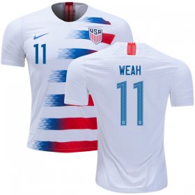 Wholesale Cheap USA #11 Weah Home Kid Soccer Country Jersey