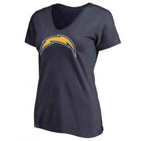 Wholesale Cheap Women\'s Los Angeles Chargers Pro Line Primary Team Logo Slim Fit T-Shirt Navy
