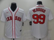 Wholesale Cheap Men Boston Red Sox 99 Verdugo White Game 2021 Nike MLB Jersey