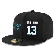 Wholesale Cheap Carolina Panthers #13 Kelvin Benjamin Snapback Cap NFL Player Black with White Number Stitched Hat