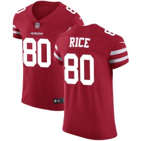 Wholesale Cheap Nike 49ers #80 Jerry Rice Red Team Color Men\'s Stitched NFL Vapor Untouchable Elite Jersey