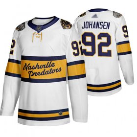 Wholesale Cheap Adidas Predators #92 Ryan Johansen White Authentic 2020 Winter Classic Stitched NHL Jersey