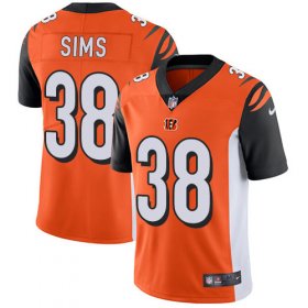 Wholesale Cheap Nike Bengals #38 LeShaun Sims Orange Alternate Men\'s Stitched NFL Vapor Untouchable Limited Jersey