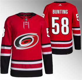 Wholesale Cheap Men\'s Carolina Hurricanes #58 Michael Bunting Red Stitched Jersey