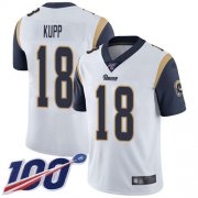 Wholesale Cheap Nike Rams #18 Cooper Kupp White Men's Stitched NFL 100th Season Vapor Limited Jersey