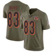 Wholesale Cheap Nike Bengals #83 Tyler Boyd Olive Men's Stitched NFL Limited 2017 Salute To Service Jersey