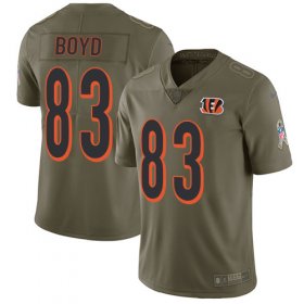 Wholesale Cheap Nike Bengals #83 Tyler Boyd Olive Men\'s Stitched NFL Limited 2017 Salute To Service Jersey