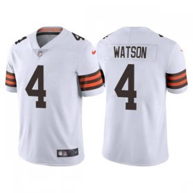 Wholesale Cheap Men\'s Cleveland Browns #4 Deshaun Watson White Vapor Untouchable Limited Stitched Jersey