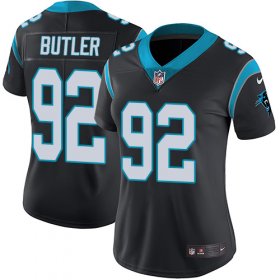 Wholesale Cheap Nike Panthers #92 Vernon Butler Black Team Color Women\'s Stitched NFL Vapor Untouchable Limited Jersey
