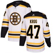 Wholesale Cheap Adidas Bruins #47 Torey Krug White Road Authentic Stitched NHL Jersey