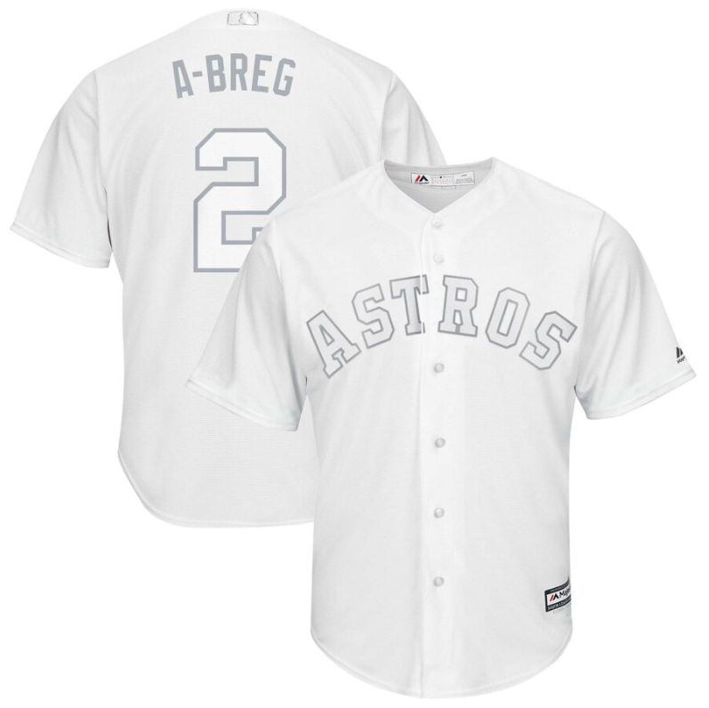 Wholesale Cheap Astros #2 Alex Bregman White "A-Breg" Players Weekend Cool Base Stitched MLB Jersey