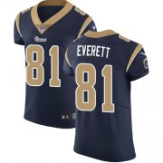Wholesale Cheap Nike Rams #81 Gerald Everett Navy Blue Team Color Men's Stitched NFL Vapor Untouchable Elite Jersey