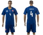 Wholesale Cheap Slovakia #4 Durica Blue Away Soccer Country Jersey