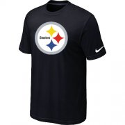 Wholesale Cheap Nike Pittsburgh Steelers Sideline Legend Authentic Logo Dri-FIT NFL T-Shirt Black