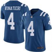 Wholesale Cheap Nike Colts #4 Adam Vinatieri Royal Blue Men's Stitched NFL Limited Rush Jersey