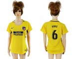 Wholesale Cheap Women's Atletico Madrid #6 Koke Away Soccer Club Jersey
