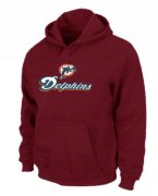 Wholesale Cheap Miami Dolphins Authentic Logo Pullover Hoodie Red