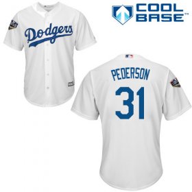 Wholesale Cheap Dodgers #31 Joc Pederson White New Cool Base 2018 World Series Stitched MLB Jersey