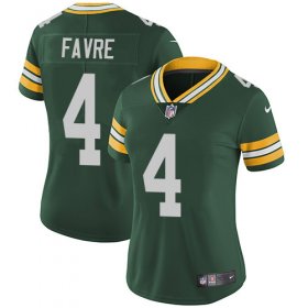 Wholesale Cheap Nike Packers #4 Brett Favre Green Team Color Women\'s Stitched NFL Vapor Untouchable Limited Jersey
