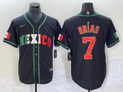 Wholesale Cheap Men's Mexico Baseball #7 Julio Urias 2023 Black World Baseball Classic Stitched Jersey3