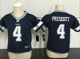 Wholesale Cheap Toddler Nike Cowboys #4 Dak Prescott Navy Blue Team Color Stitched NFL Elite Jersey