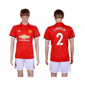 Wholesale Cheap Manchester United #2 Lindelof Red Home Soccer Club Jersey