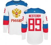 Wholesale Cheap Team Russia #89 Nikita Nesterov White 2016 World Cup Stitched NHL Jersey