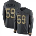 Wholesale Cheap Nike Panthers #59 Luke Kuechly Anthracite Salute to Service Youth Stitched NFL Limited Therma Long Sleeve Jersey
