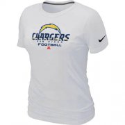 Wholesale Cheap Women's Nike Los Angeles Chargers Critical Victory NFL T-Shirt White