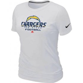 Wholesale Cheap Women\'s Nike Los Angeles Chargers Critical Victory NFL T-Shirt White
