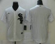 Wholesale Cheap Men's Chicago White Sox Blank White Pinstripe Stitched MLB Cool Base Nike Jersey