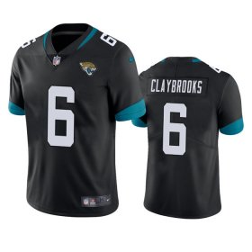 Cheap Men\'s Jacksonville Jaguars #6 Chris Claybrooks Black Vapor Untouchable Limited Stitched Jersey