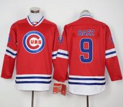 Wholesale Cheap Cubs #9 Javier Baez Red Long Sleeve Stitched MLB Jersey