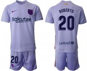 Wholesale Cheap Men 2021-2022 Club Barcelona away purple 20 Soccer Jersey