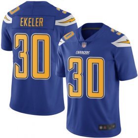 Wholesale Cheap Nike Chargers #30 Austin Ekeler Electric Blue Men\'s Stitched NFL Limited Rush Jersey
