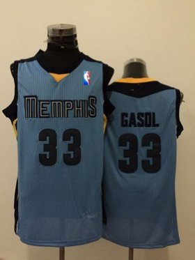 Wholesale Cheap Memphis Grizzlies #33 Marc Gasol Light Blue Swingman Jersey