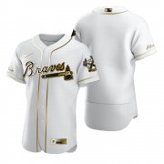 Wholesale Cheap Atlanta Braves Blank White Nike Men's Authentic Golden Edition MLB Jersey