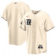 Cheap Men's Texas Rangers Blank Cream 2023 City Connect Cool Base Stitched Baseball Jersey
