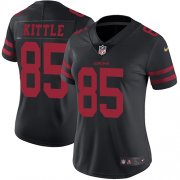 Wholesale Cheap Nike 49ers #85 George Kittle Black Alternate Women's Stitched NFL Vapor Untouchable Limited Jersey