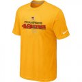 Wholesale Cheap Men's Nike San Francisco 49ers 2012 NFC Conference Champions Trophy Collection Long T-Shirt Yellow