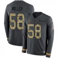 Wholesale Cheap Nike Broncos #58 Von Miller Anthracite Salute to Service Men's Stitched NFL Limited Therma Long Sleeve Jersey
