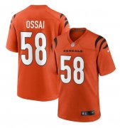 Wholesale Cheap Men's Cincinnati Bengals #58 Joseph Ossai Orange Football Stitched Game Jersey
