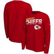 Wholesale Cheap Kansas City Chiefs Nike Sideline Line of Scrimmage Legend Performance Long Sleeve T-Shirt Red