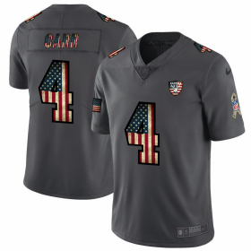 Wholesale Cheap Raiders #4 Derek Carr Nike 2018 Salute to Service Retro USA Flag Limited NFL Jersey