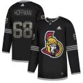 Wholesale Cheap Adidas Senators #68 Mike Hoffman Black Authentic Classic Stitched NHL Jersey