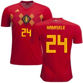 Wholesale Cheap Belgium #24 Kabasele Red Soccer Country Jersey