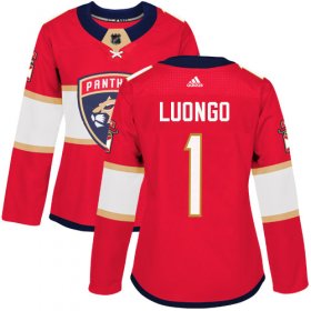Wholesale Cheap Adidas Panthers #1 Roberto Luongo Red Home Authentic Women\'s Stitched NHL Jersey