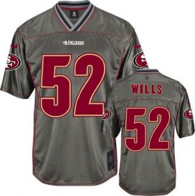 Wholesale Cheap Nike 49ers #52 Patrick Willis Grey Men\'s Stitched NFL Elite Vapor Jersey